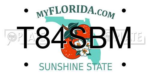 T84SBM Florida License Plate