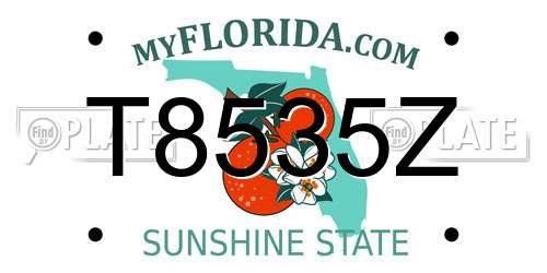 T8535Z Florida License Plate