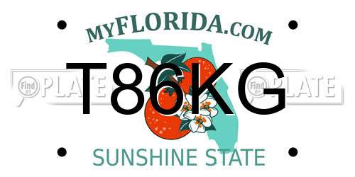 T86KG Florida License Plate