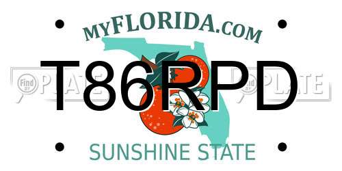 T86RPD Florida License Plate
