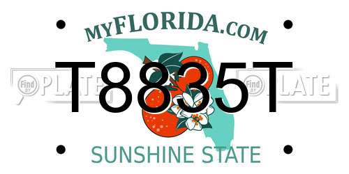 T8835T Florida License Plate