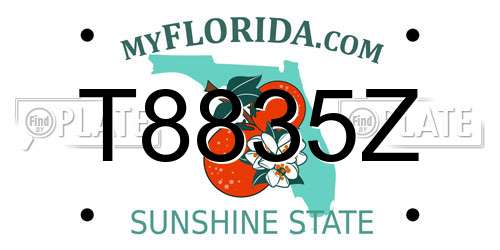 T8835Z Florida License Plate