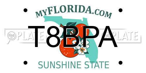 T8BPA Florida License Plate