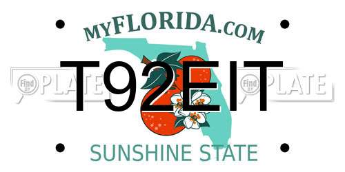 T92EIT Florida License Plate