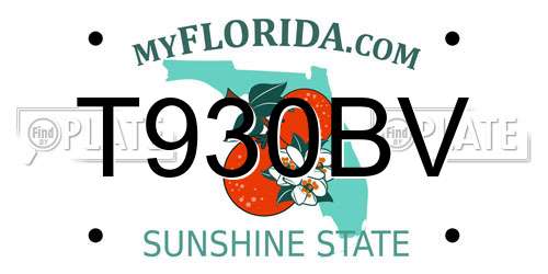 T930BV Florida License Plate