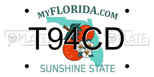 T94CD Florida License Plate