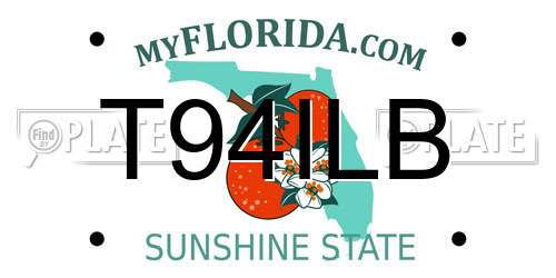 T94ILB Florida License Plate