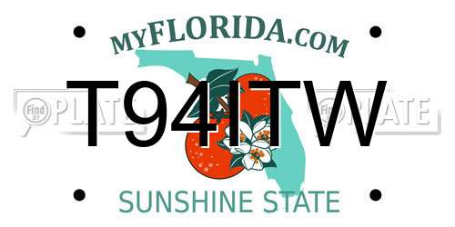 T94ITW Florida License Plate