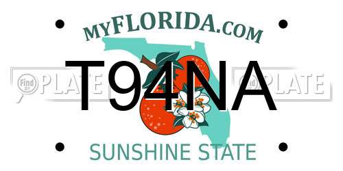 T94NA Florida License Plate