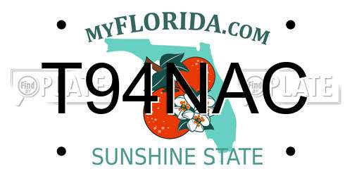 T94NAC Florida License Plate
