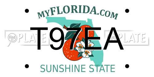 T97EA Florida License Plate