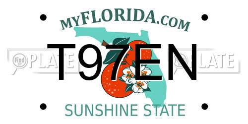T97EN Florida License Plate