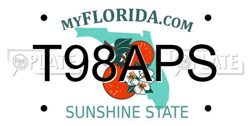 T98APS Florida License Plate