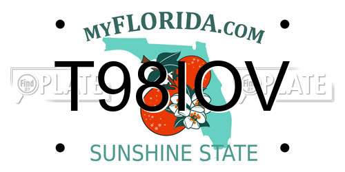 T98IOV Florida License Plate