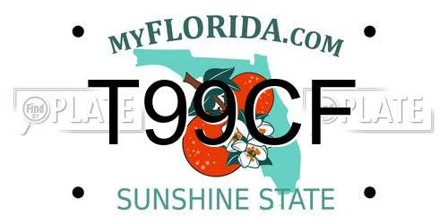 T99CF Florida License Plate