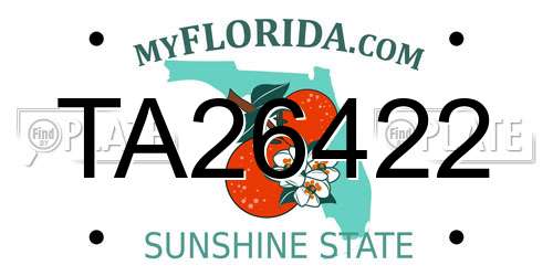 TA26422 Florida License Plate