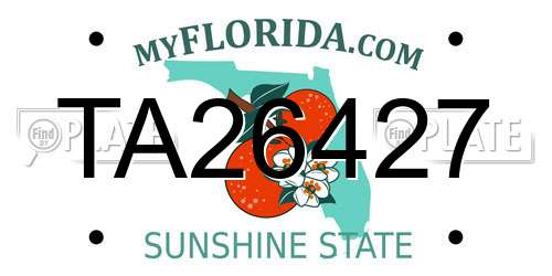 TA26427 Florida License Plate