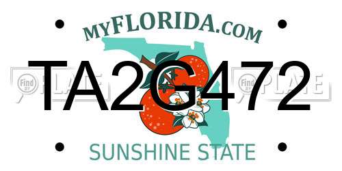 TA2G472 Florida License Plate