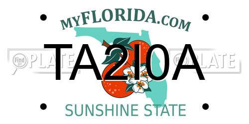 TA2I0A Florida License Plate