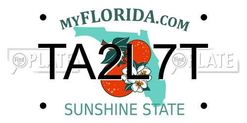 TA2L7T Florida License Plate