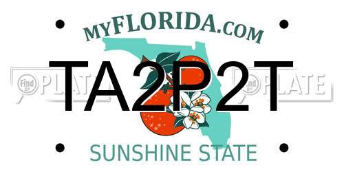 TA2P2T Florida License Plate