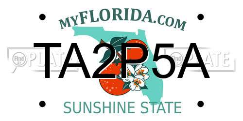 TA2P5A Florida License Plate