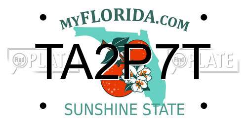 TA2P7T Florida License Plate