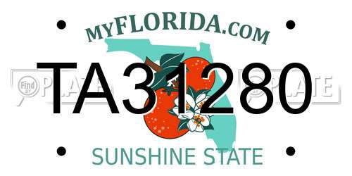 TA31280 Florida License Plate