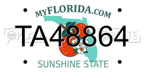 TA48864 Florida License Plate