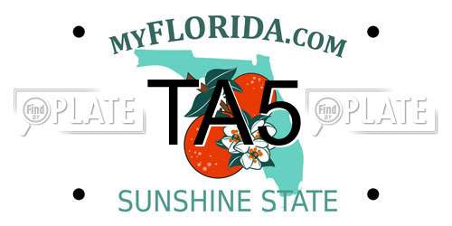 TA5 Florida License Plate