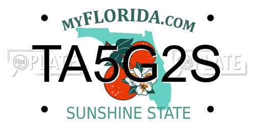 TA5G2S Florida License Plate