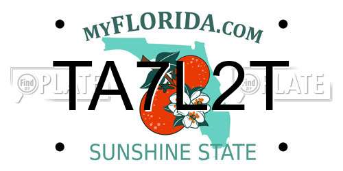TA7L2T Florida License Plate
