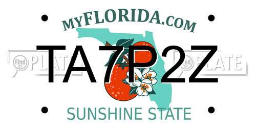 TA7P2Z Florida License Plate