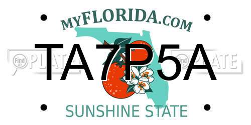 TA7P5A Florida License Plate