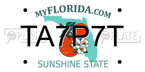 TA7P7T Florida License Plate