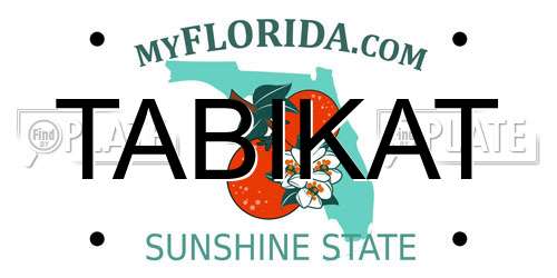 TABIKAT Florida License Plate