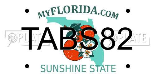TABS82 Florida License Plate