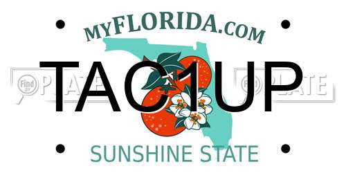 TAC1UP Florida License Plate