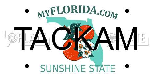 TACKAM Florida License Plate