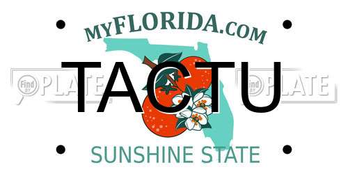 TACTU Florida License Plate