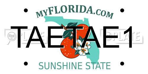 TAETAE1 Florida License Plate
