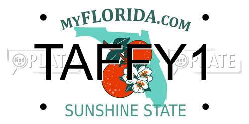 TAFFY1 Florida License Plate