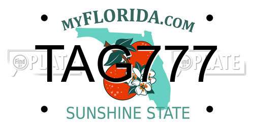 TAG777 Florida License Plate