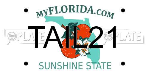 TAIL21 Florida License Plate