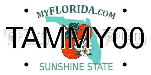 TAMMY00 Florida License Plate