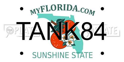 TANK84 Florida License Plate
