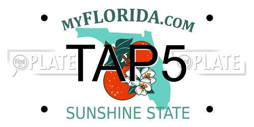 TAP5 Florida License Plate