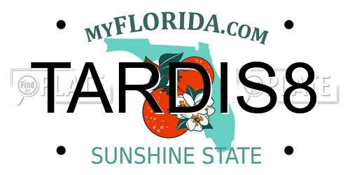 TARDIS8 Florida License Plate
