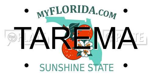 TAREMA Florida License Plate