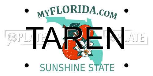 TAREN Florida License Plate